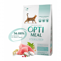 OPTIMEAL™ Superpremium pro kastrované kočky s krůtím masem 4 kg (5629)