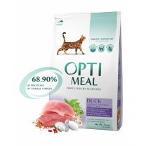 OPTIMEAL™ Superpremium pro dospělé dlouhosrsté kočky s kachním masem 4 kg (5599)