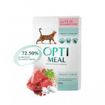 OPTIMEAL™ Superpremium kapsička pro kočky s telecím masem v brusinkové omáčka 85 g (0535)