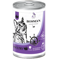 BOSMAN. Kompletní krmivo pro dospělé kočky s drůbeží 415g (0418)