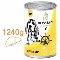 BOSMAN Kompletní krmivo pro dospělé psy s játry 1240 g (0401)
