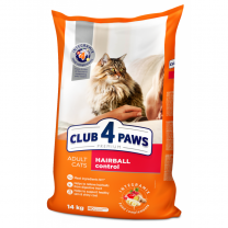CLUB 4 PAWS Premium Hairball control. Pro dospělé kočky 14 kg (9337)