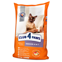 CLUB 4 PAWS Premium Indoor 4 in 1. Pro dospělé kočky žijící v bytě Na váhu 100g (9436*)