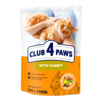 CLUB 4 PAWS Premium S králíkem. Pro dospělé kočky 300g (0202)