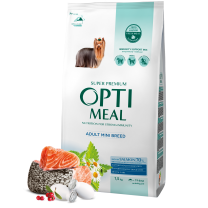 OPTIMEAL™ Superpremium Pro dospělé psy miniaturních plemen s vysokým obsahem lososa 1,5kg (0028)