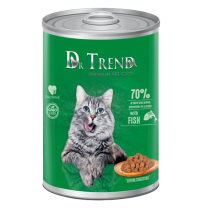 DR. TREND Konzerva s rybami v jemné omáčce pro dospělé kočky. 400 g (2569)