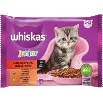 Whiskas cat Junior Masný výběr kuře&hovězí&jehně&králík ve šťávě 4 x 85 g