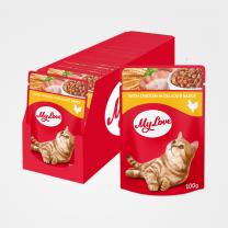 My Love kapsička pro kočky s kuřecím masem v jemné omáčce 24x100 g (0903)