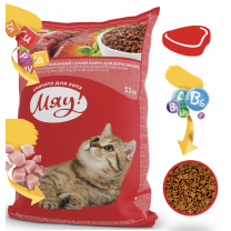 Miau! pro dospělé kočky s telecím masem 11 kg (4509)