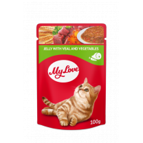My Love kapsička pro kočky Želé s telecím masem a zeleninou 100 g (0908)