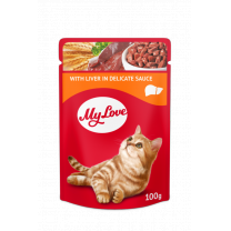 My Love kapsička pro kočky s játry v jemné omáčce 100 g (0902)