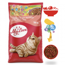 MY LOVE pro dospělé kočky s masem, rýží a zeleninou 300g (8377)