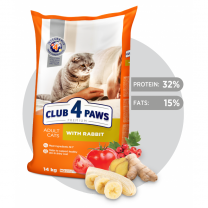 CLUB 4 PAWS Premium S králíkem. Pro dospělé kočky 14 kg (9153)