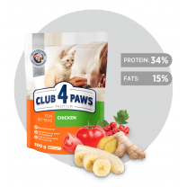 CLUB 4 PAWS Premium pro koťata "Kuře" 300 g (9092)