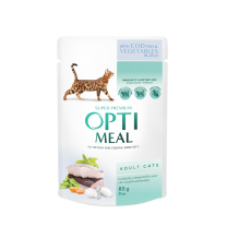 OPTIMEAL™ Superpremium kapsička pro kočky s treskou a zeleninou v želé 85 g (0801)
