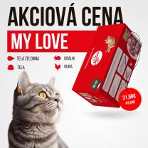 My Love kapsičky pro kočky 4 příchutě SET1 (96x100g) 9,6kg
