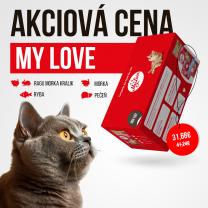 My Love kapsičky pro kočky 4 příchutě SET5 (96x100g) 9,6kg