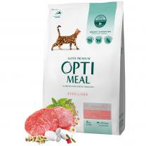 OPTIMEAL™ Superpremium pro všechny kastrované kočky s hovězím masem a čiroku 4 kg (4348)