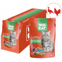Wise Cat drůbeží ragu se zeleninou 24x100 g (1081*)