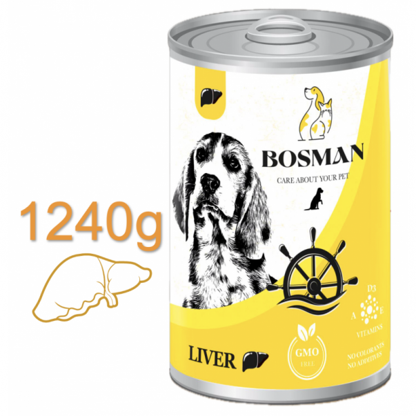 BOSMAN Kompletní krmivo pro dospělé psy s játry 1240 g (0401) - Kliknutím zobrazíte detail obrázku.