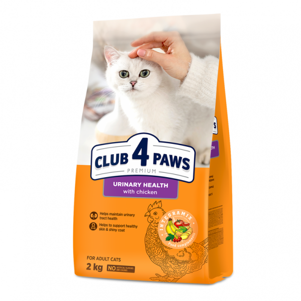 CLUB 4 PAWS Premium Urinary health. Pro dospělé kočky 2 kg (9411) - Kliknutím zobrazíte detail obrázku.