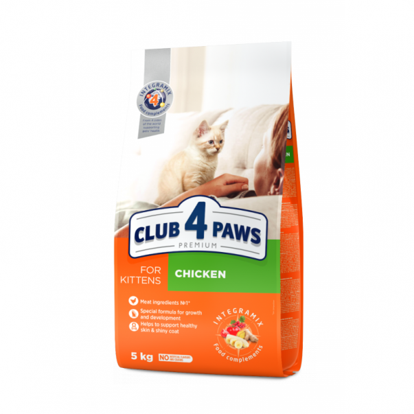 CLUB 4 PAWS Premium pro koťata Kuře 5 kg (9108) - Kliknutím zobrazíte detail obrázku.