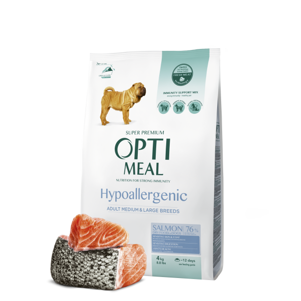 OPTIMEAL™ Hypoallergenic pro dospělé psy středních plemen lososová příchuť 4 kg (5932) - Kliknutím zobrazíte detail obrázku.