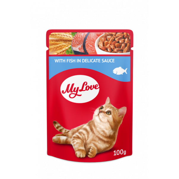 My Love kapsička pro kočky S rybou v jemné omáčce 100 g (0901) - Kliknutím zobrazíte detail obrázku.