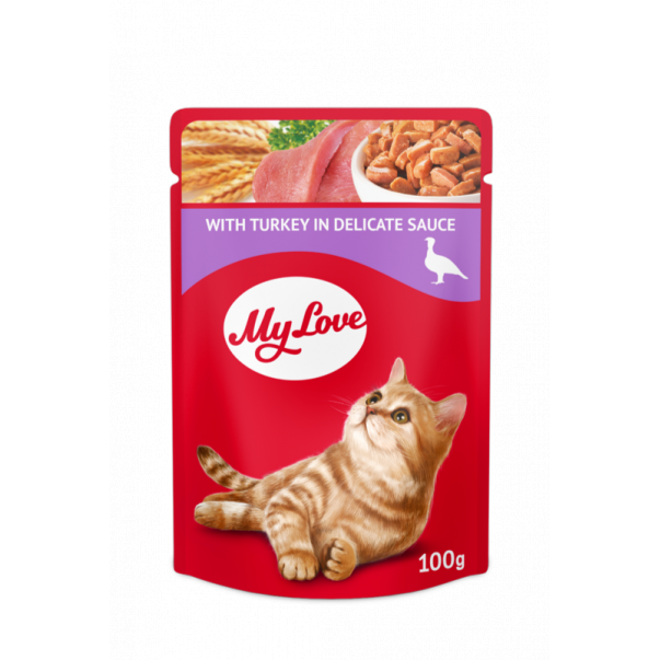 My Love kapsička pro kočky s krůtím masem v jemné omáčce 100 g (0905) - Kliknutím zobrazíte detail obrázku.