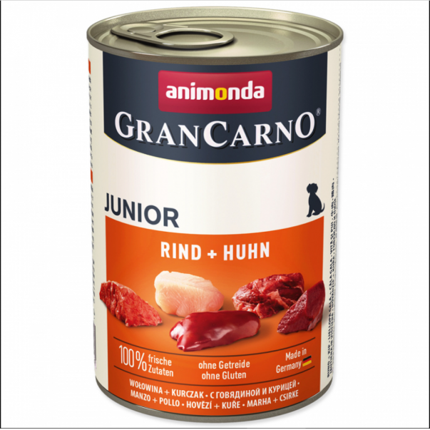 Animonda Gran Carno hovězí a kuře 400g konzerva - Kliknutím zobrazíte detail obrázku.