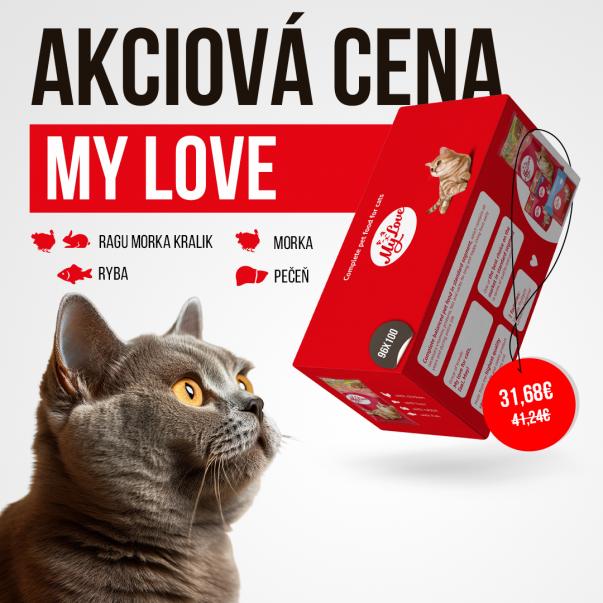 My Love kapsičky pro kočky 4 příchutě SET5 (96x100g) 9,6kg - Kliknutím zobrazíte detail obrázku.