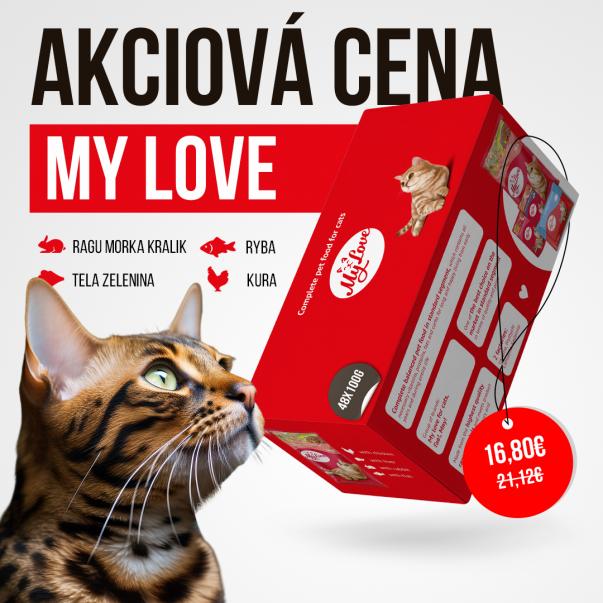 My Love kapsičky pro kočky 4 příchutě SET2 (48x100g) 4,8kg - Kliknutím zobrazíte detail obrázku.