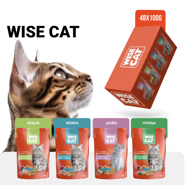 Wise Cat Set 2 pro kočky a koťata 48x100g - Kliknutím zobrazíte detail obrázku.