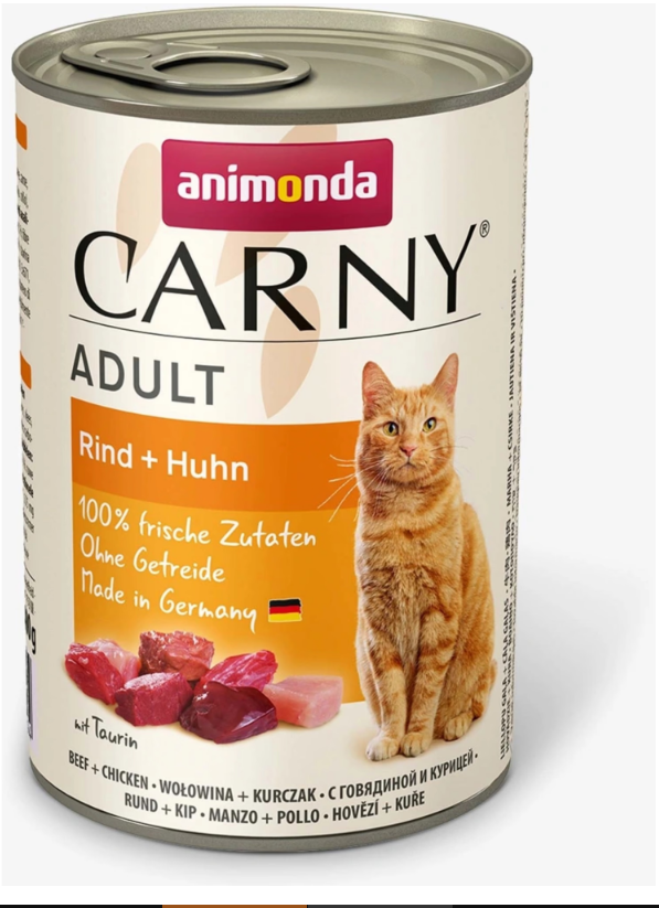 Animonda pro kočky Carny hovězí a kuře 6 x 400 g
