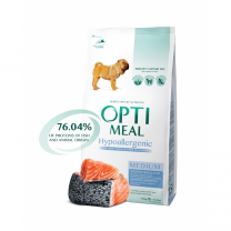 Granule pro dospělé psy středních plemen OPTIMEAL Hypoallergenic lososová příchuť 1,5 kg