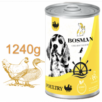 BOSMAN kompletní krmivo pro dospělé psy s drůbeží 1240g (0388)