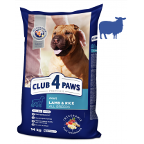 CLUB 4 PAWS Premium pro dospělé psy všech plemen CLUB 4 PAWS Premium jehněčí příchuť 14 kg (9573)