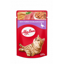 My Love kapsička pro kočky s krůtím masem v jemné omáčce 100 g (0905)