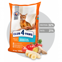 CLUB 4 PAWS Premium Sensitive digestion. Pro dospělé kočky 14 kg (9399)