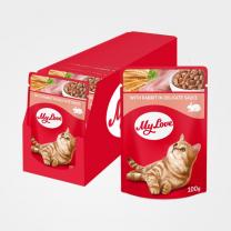 My Love kapsička pro kočky s králíkem v jemné omáčce 24x100 g (0904*)