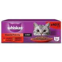 Whiskas kapsičky klasický výběr ve šťávě pro dospělé kočky 40 × 85 g