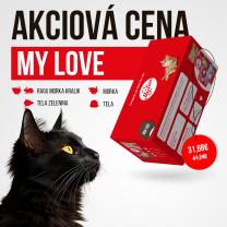 My Love kapsičky pro kočky 4 příchutě SET2 (96x100g) 9,6kg