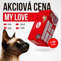 My Love kapsičky pro kočky 4 příchutě SET 4 (96x100g) 9,6kg