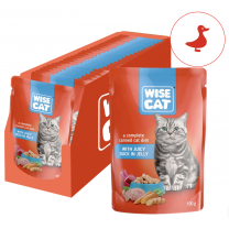 Wise Cat s šťavnatým kačacím mäsom 24x100 g (1128*)