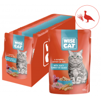 Wise Cat šťavné krůtí maso v omáčce 24x100 g (1111*)