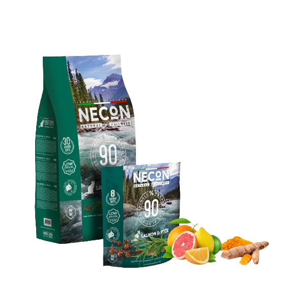 NECON NECON Linea Natural Wellness. Pro kočky. Losos a rýža 1,5kg (4113) - Kliknutím zobrazíte detail obrázku.