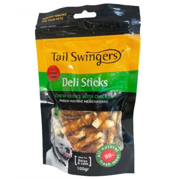 Tail Swingers - Žuvacie tyčinky s kuracím mäsom, pre psov malych plemien 100g (2505) - Kliknutím zobrazíte detail obrázku.