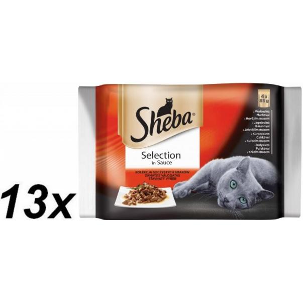 Sheba SELECTION in Sauce Šťavnatý výběr 13x (4 x 85 g) - Kliknutím zobrazíte detail obrázku.