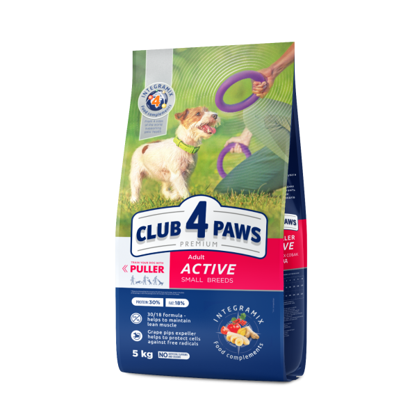 CLUB 4 PAWS Premium Active.Pro dospělé aktivní psy malých plemen 5kg (7998) - Kliknutím zobrazíte detail obrázku.