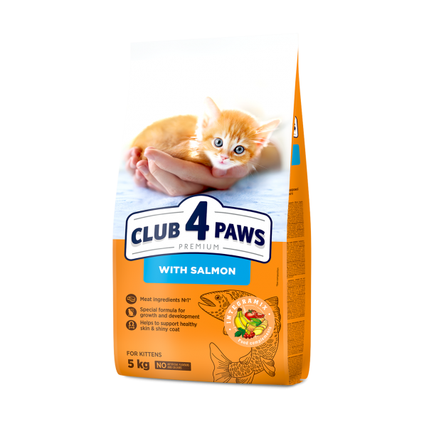CLUB 4 PAWS Premium pro koťata "S lososem" 5kg (9480) - Kliknutím zobrazíte detail obrázku.